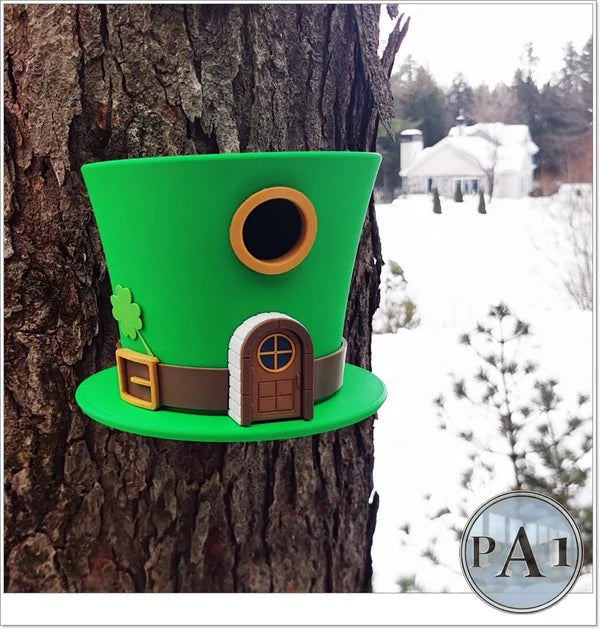 Vogelhaus im Hut-Design – 3D-Druck Gartendeko (Wunschfarbe möglich)