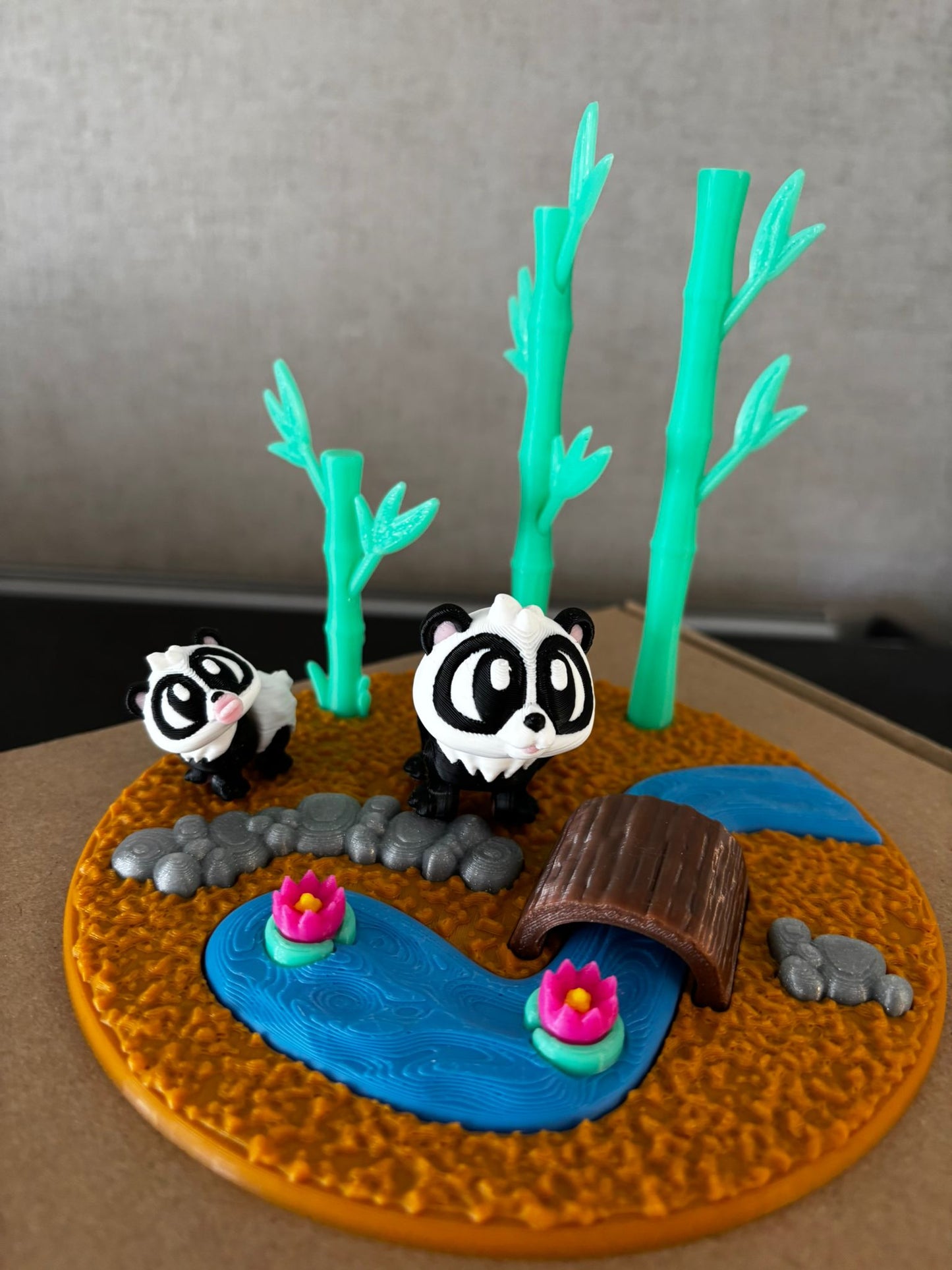 Panda Deko Set & Schlüsselanhänger – süße Panda Figuren | 3D Druck