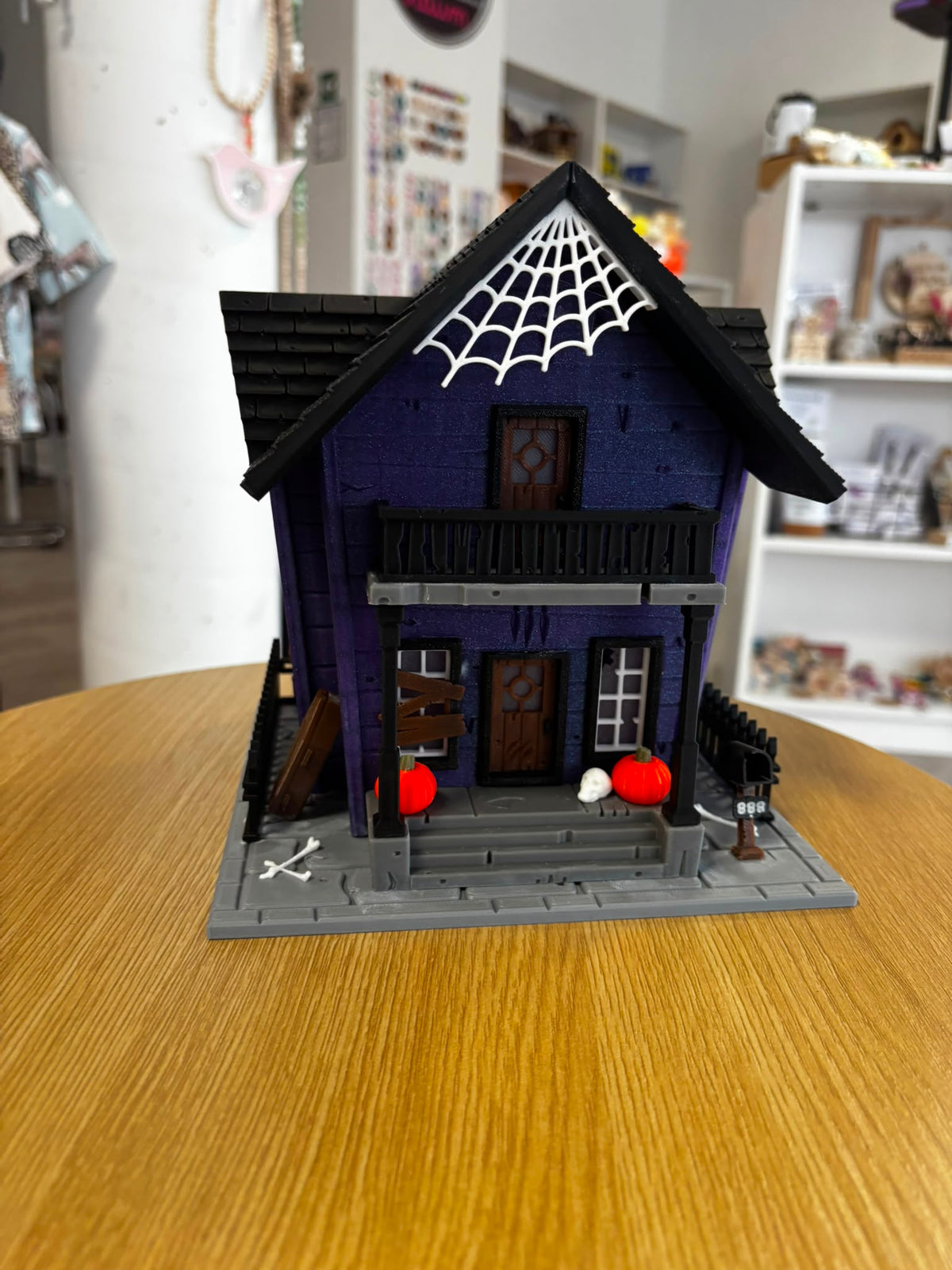 Halloween Spukhaus mit abnehmbarem Dach | Halloween Haus für LED Licht | Gruselhaus Deko | 3D Druck Halloween Dekoration