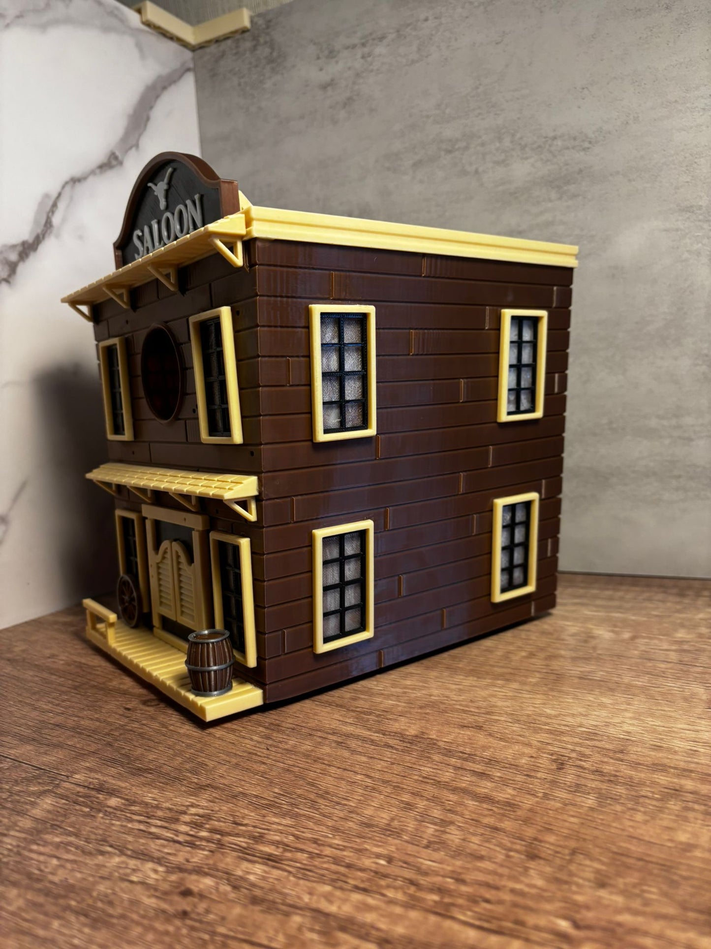 Vogelhaus Saloon aus 3D Druck | Western Vogelhaus | Wetterfestes Deko Vogelhaus | Cowboy Stil | Garten Deko | 17 cm