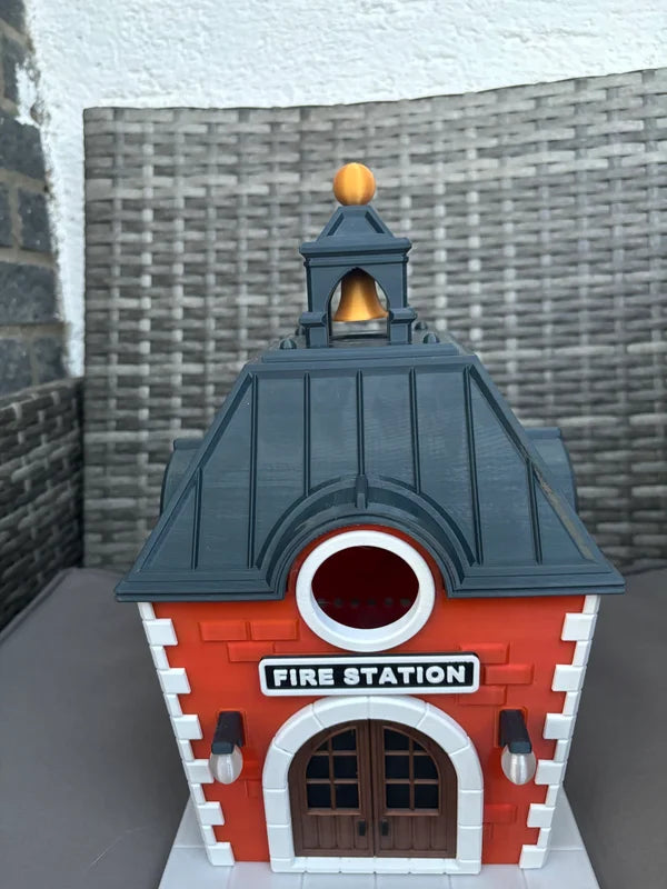 Vogelhaus Feuerwache | 3D-Druck wetterfest | 25 cm hoch | Gartendeko