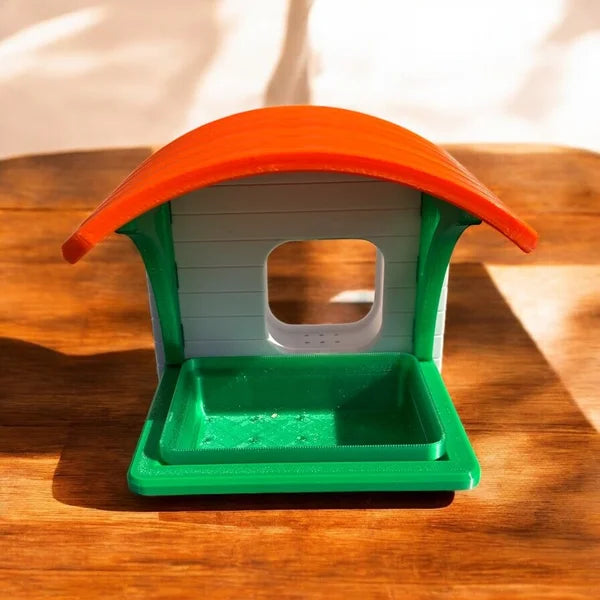 Vogelfutterstation mit Kamera-Fach | 3D-Druck wetterfest (Mini-Cam)