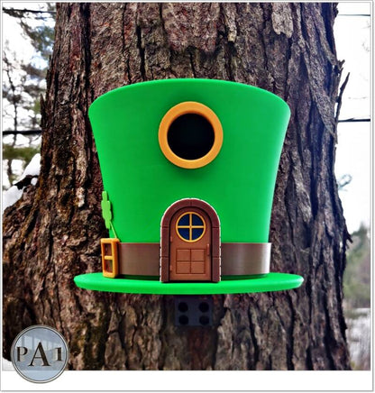 Vogelhaus im Hut-Design – 3D-Druck Gartendeko (Wunschfarbe möglich)
