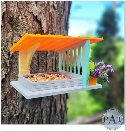 Vogelfutterhaus mit Halterung – 3D-Druck für Garten & Balkon