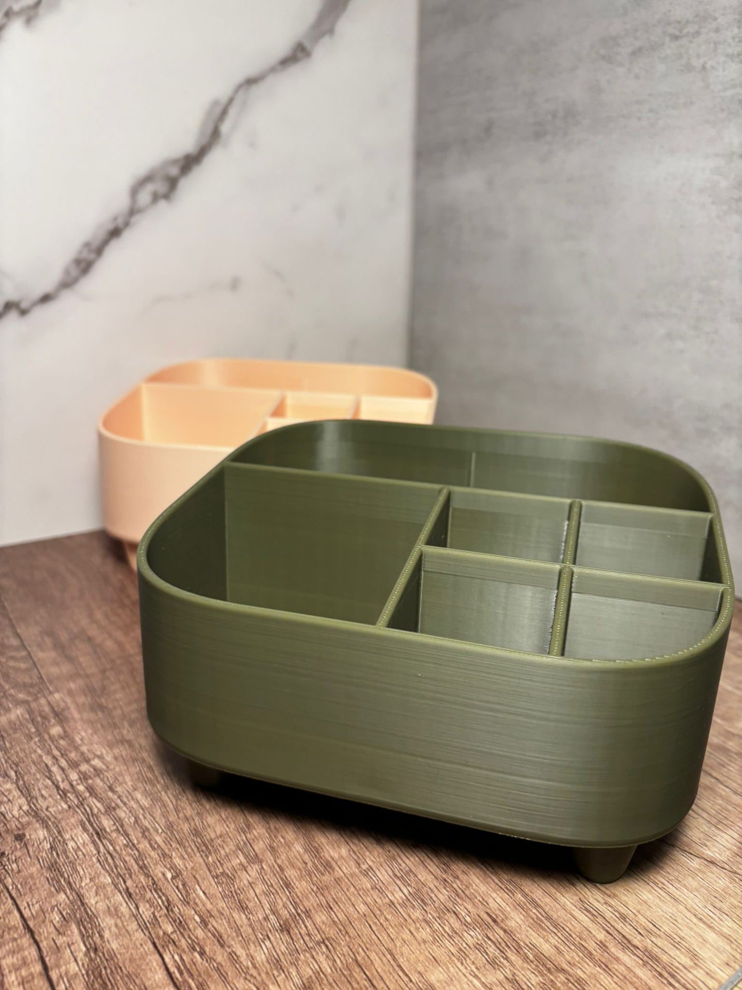 Bad Organizer aus 3D Druck | Schmink Organizer | Aufbewahrung Badezimmer | Kosmetik Organizer | Wunschfarbe | 17 cm