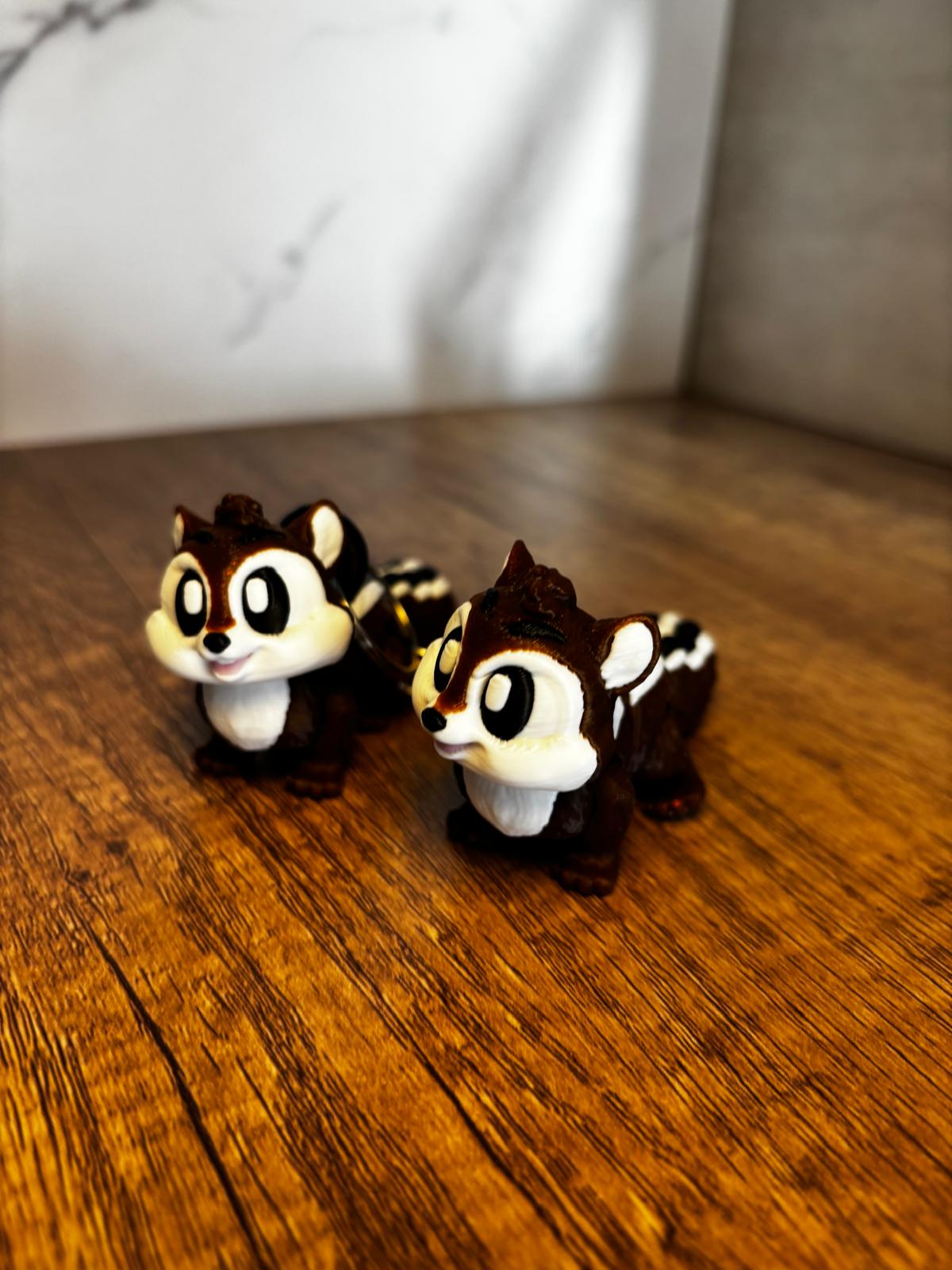 Flexi Streifenhörnchen Figur | bewegliches Tier 3D Druck | süßes Geschenk | Fidget Toy | Schlüsselanhänger optional | personalisierte Farbe