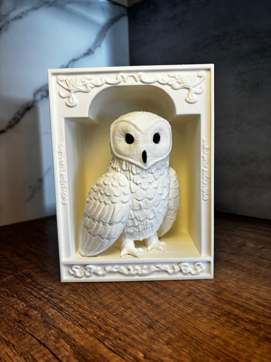 Eule Book Nook Deko | Bücherregal Deko | Fantasy Regal Einsatz | 3D Druck Deko | Geschenk für Leser | personalisierte Farbe