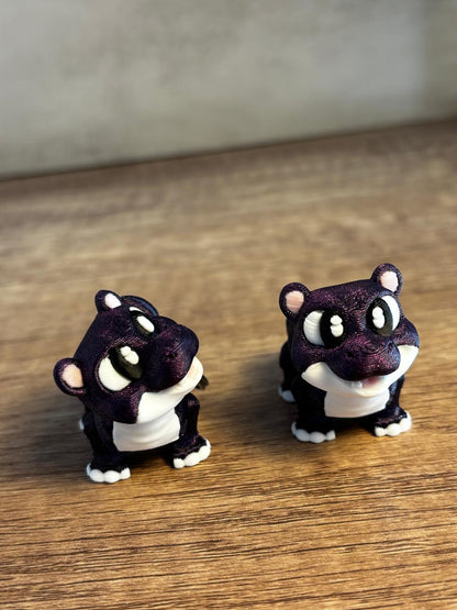 Flexi Nilpferd Figur | bewegliche 3D Druck Figur | süßes Tier Geschenk | Fidget Toy | Schlüsselanhänger optional | personalisierte Farbe