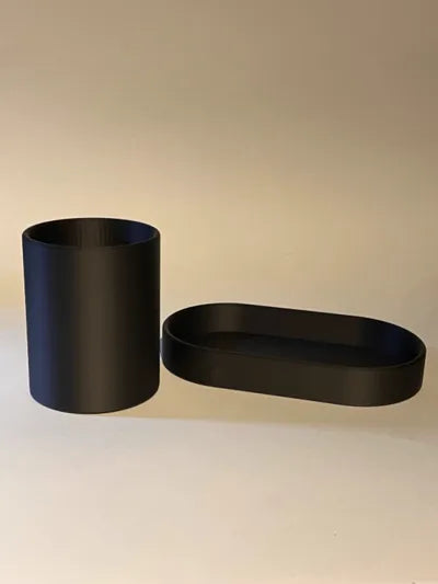 Zahnbürstenhalter mit Ablage | Badezimmer Organizer 3D-Druck | Wunschfarbe