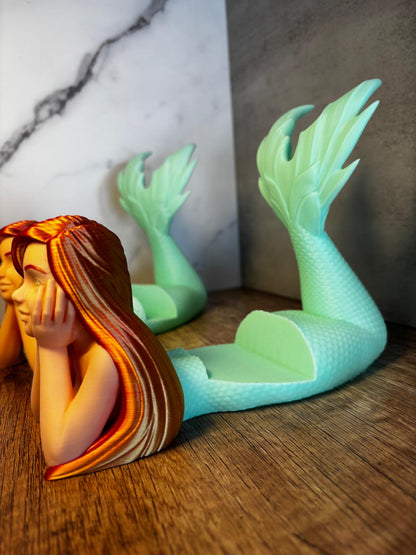 Meerjungfrau Buchhalter Deko | Book Holder | Buchstütze & Leser Deko | 3D Druck Meerjungfrau | Geschenk für Leser | personalisierte Farbe