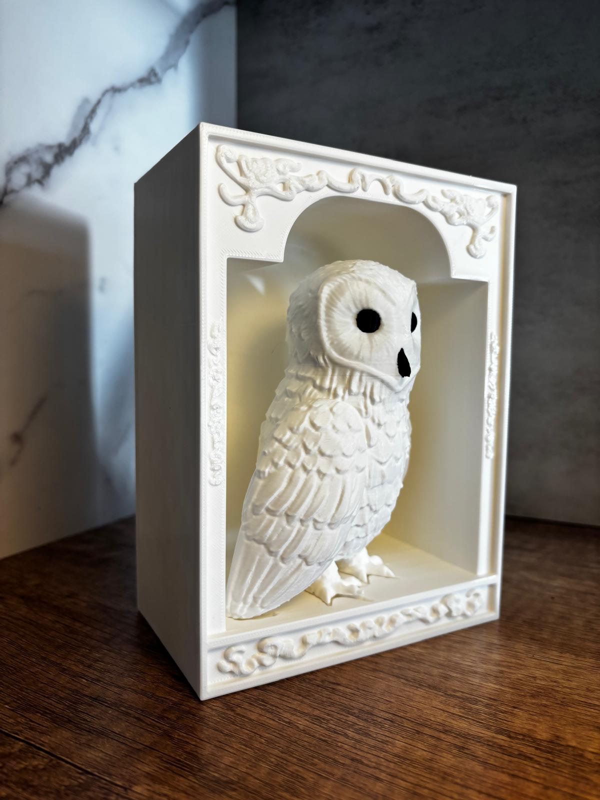 Eule Book Nook Deko | Bücherregal Deko | Fantasy Regal Einsatz | 3D Druck Deko | Geschenk für Leser | personalisierte Farbe