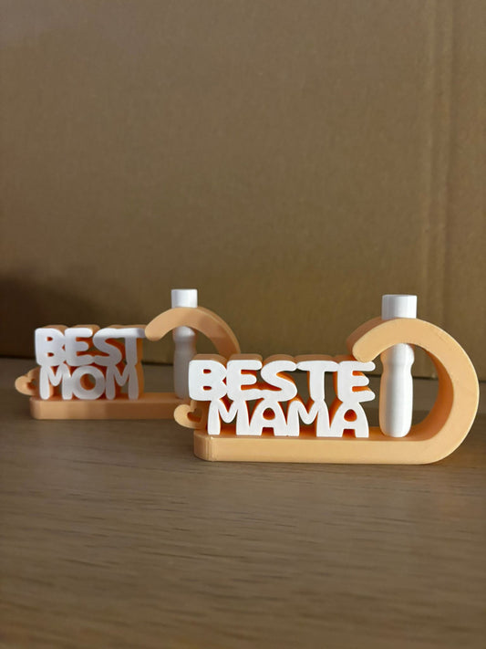Beste Mama / Best Mom – Dekoschriftzug | Geschenk für Mama | Wunschfarbe | 3D Druck