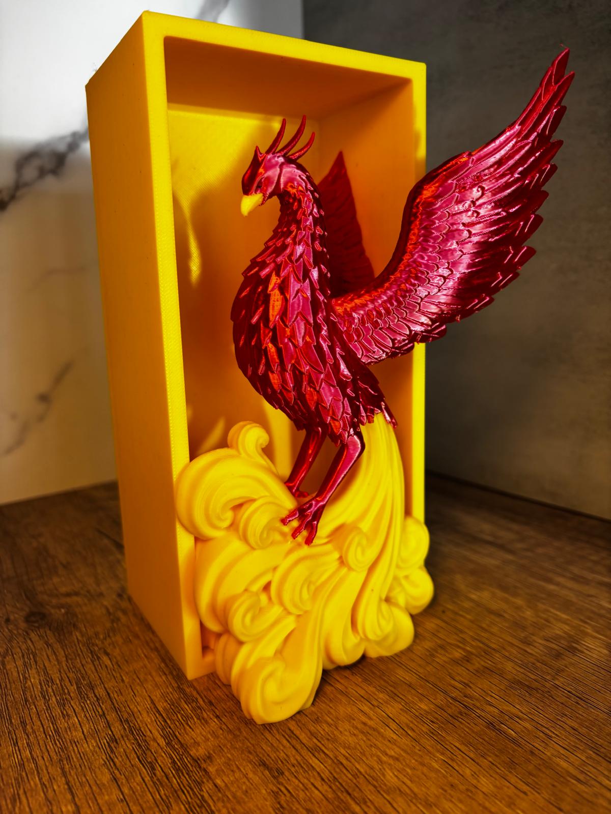 Phönix Book Nook Deko | Bücherregal Einsatz Fantasy | 3D Druck Regal Deko | Geschenk für Leser | personalisierte Farbe | Phoenix Figur