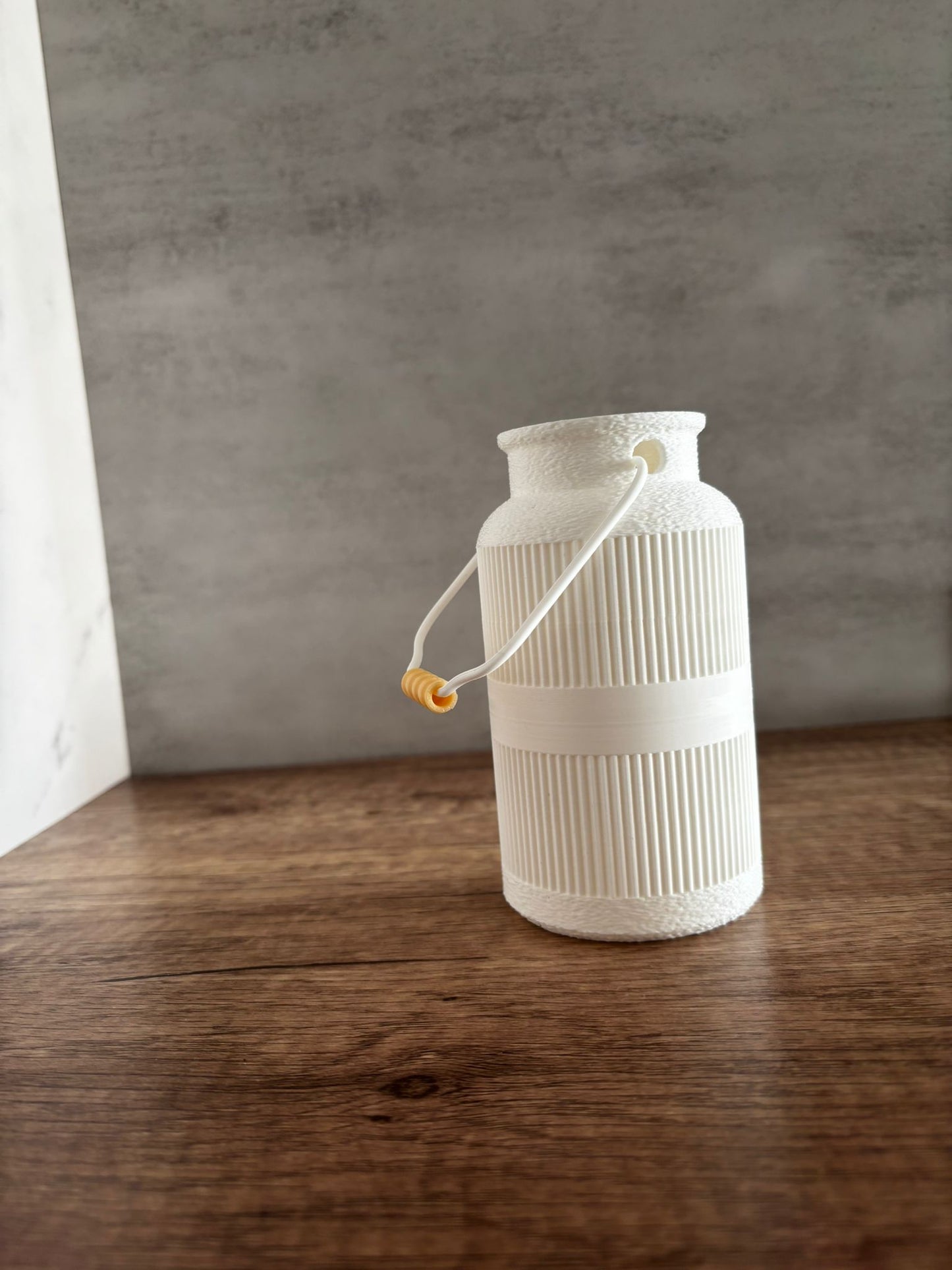 Deko Milchkanne mit Herz – 3D Druck | Wunschfarbe | Trockenblumen Vase | Landhaus Deko