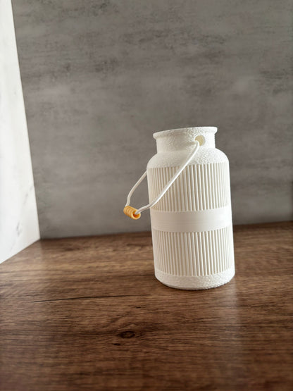 Deko Milchkanne mit Herz – 3D Druck | Wunschfarbe | Trockenblumen Vase | Landhaus Deko