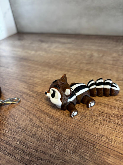 Flexi Streifenhörnchen Figur | bewegliches Tier 3D Druck | süßes Geschenk | Fidget Toy | Schlüsselanhänger optional | personalisierte Farbe