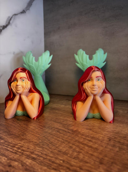Meerjungfrau Buchhalter Deko | Book Holder | Buchstütze & Leser Deko | 3D Druck Meerjungfrau | Geschenk für Leser | personalisierte Farbe