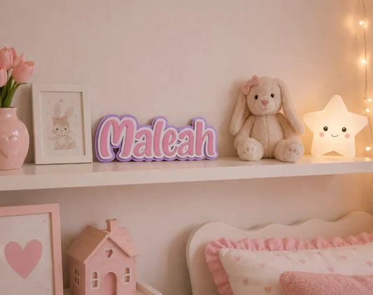 Personalisierter 3D Name zum Aufstellen | Kinderzimmer Deko | Wunschname | Namensschild | Babyzimmer | Geschenk zur Geburt | Wunschfarbe