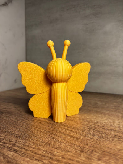 Schmetterling Deko aus 3D Druck | Minimalistische Butterfly Figur | Sommer Deko | Modernes Wohnaccessoire | Wunschfarbe | 12 cm