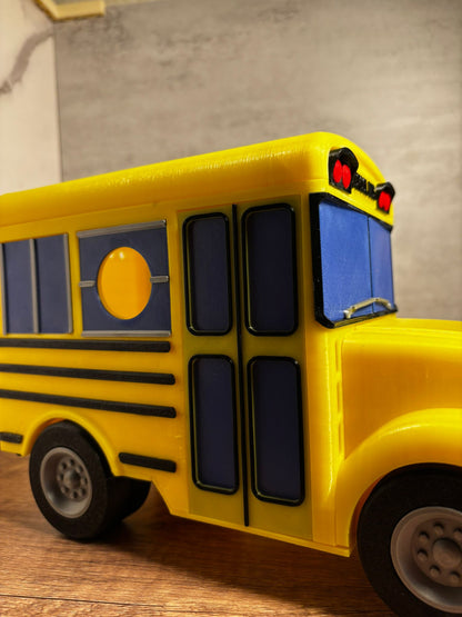 Vogelhaus Schulbus aus 3D Druck | School Bus Vogelhaus | Wetterfeste Gartendeko | Bus Deko | Vogelhaus Outdoor | 24 cm
