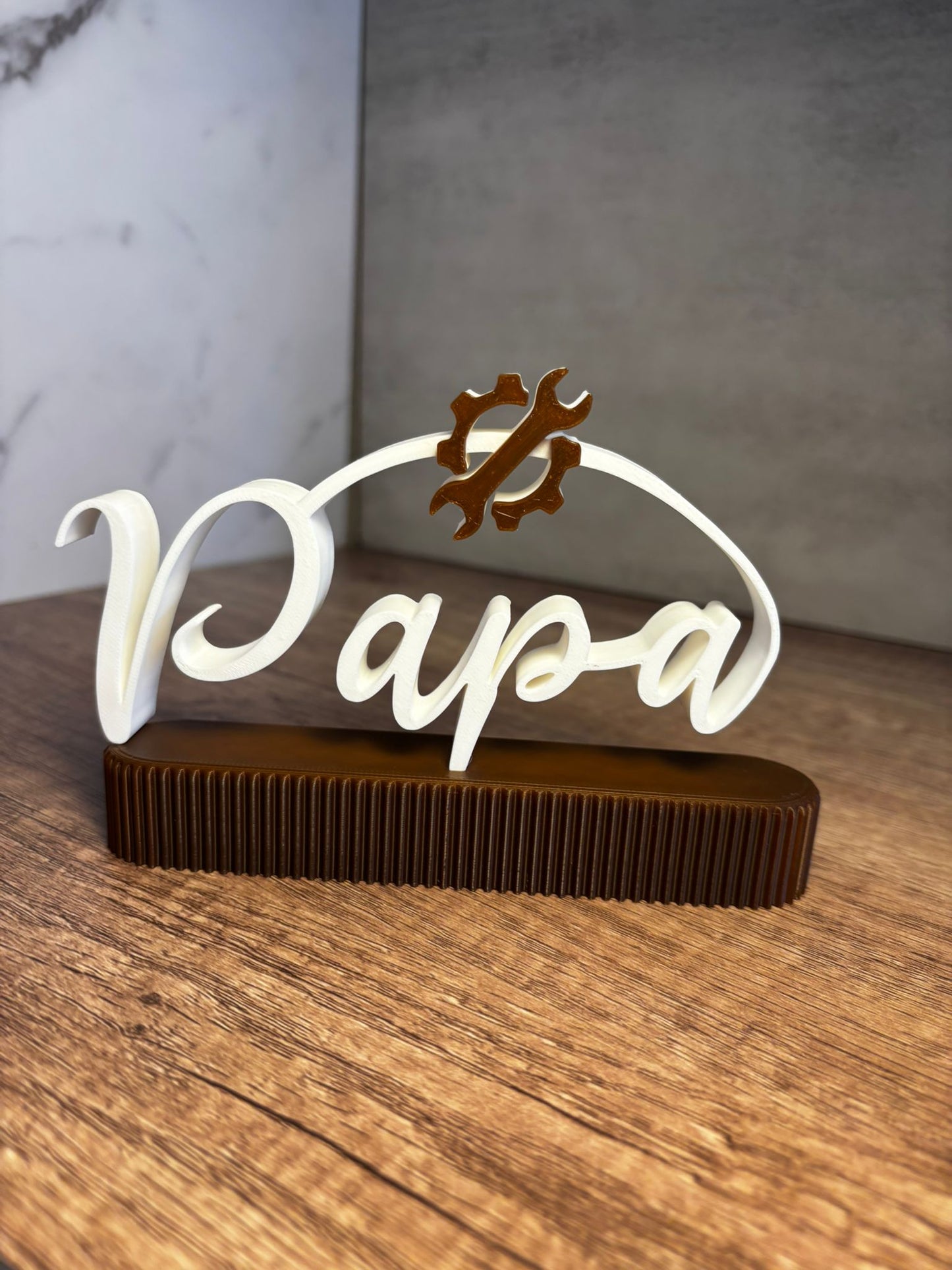 Papa Schild personalisiert | Geschenk für Papa | Vatertag Geschenk | 3D Druck Deko mit Werkzeug | Wunschfarbe | Geschenkidee Papa