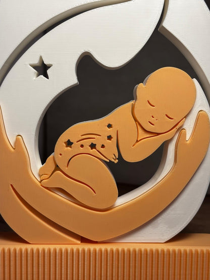 Baby Deko Figur | Geschenk zur Geburt | Baby Geschenk | Neugeborenes Deko | 3D Druck Deko | personalisierte Farbe | Kinderzimmer Deko