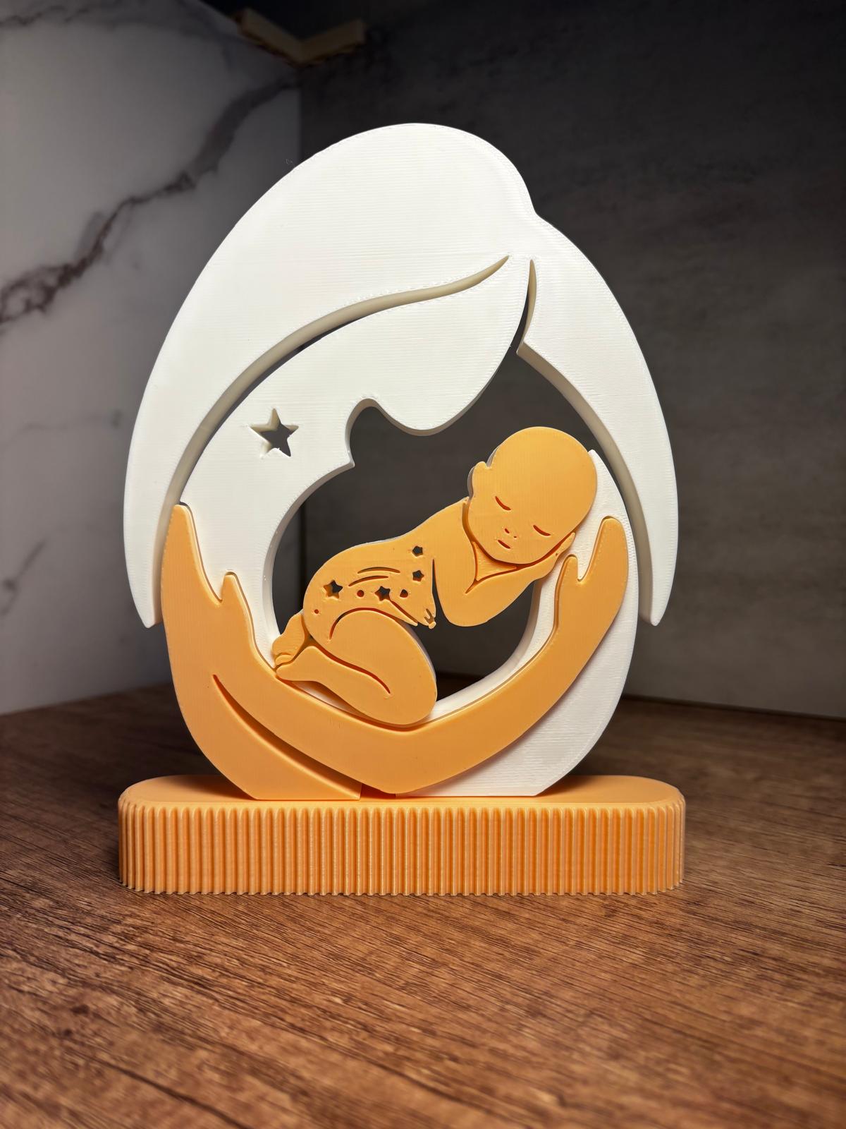 Baby Deko Figur | Geschenk zur Geburt | Baby Geschenk | Neugeborenes Deko | 3D Druck Deko | personalisierte Farbe | Kinderzimmer Deko