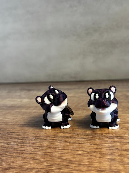 Flexi Nilpferd Figur | bewegliche 3D Druck Figur | süßes Tier Geschenk | Fidget Toy | Schlüsselanhänger optional | personalisierte Farbe