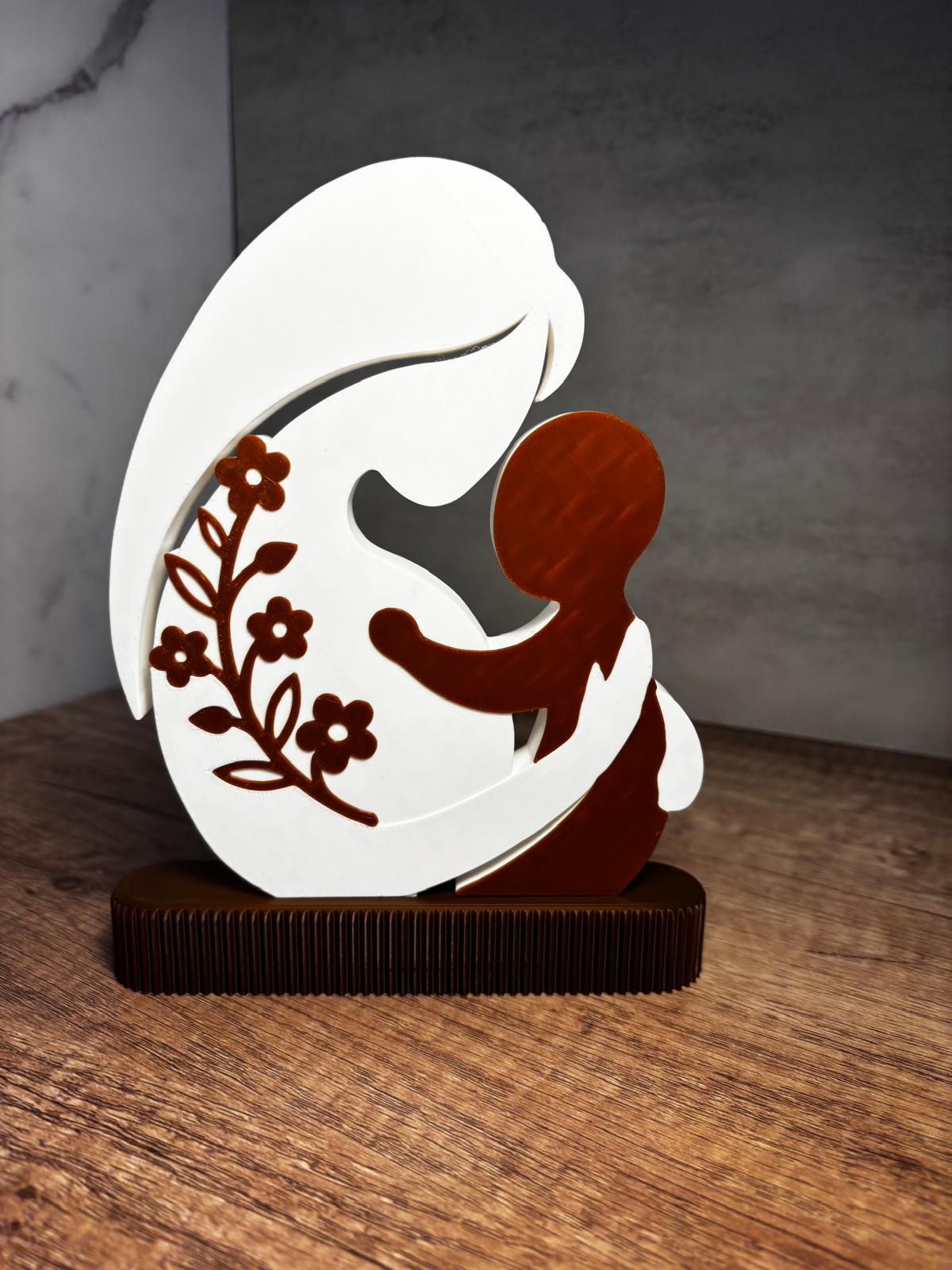 Mutter Kind Figur Deko | Geschenk für Mama | Muttertag Geschenk | Baby Geschenk | 3D Druck Deko | personalisierte Farbe möglich