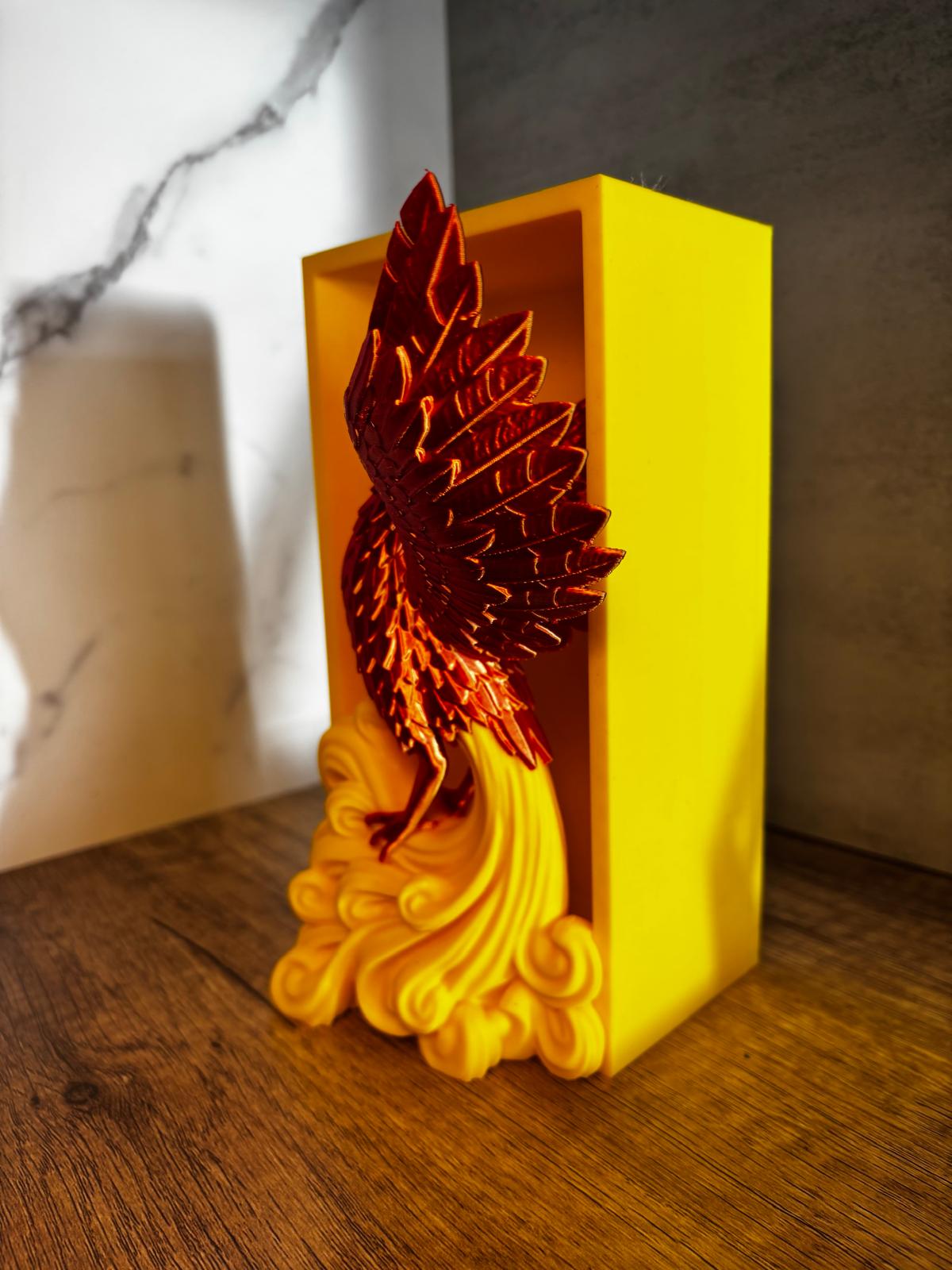 Phönix Book Nook Deko | Bücherregal Einsatz Fantasy | 3D Druck Regal Deko | Geschenk für Leser | personalisierte Farbe | Phoenix Figur