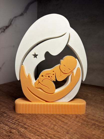 Baby Deko Figur | Geschenk zur Geburt | Baby Geschenk | Neugeborenes Deko | 3D Druck Deko | personalisierte Farbe | Kinderzimmer Deko