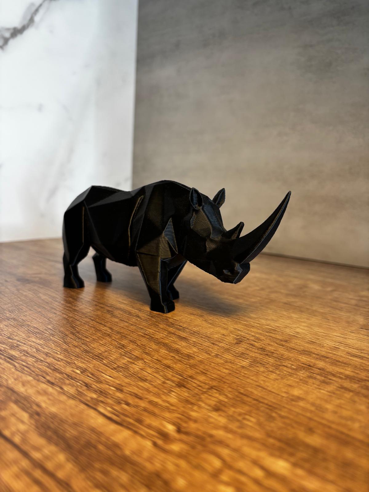 Nashorn Deko Figur modern | geometrische Tierfigur | 3D Druck Deko | minimalistisches Design | Geschenk Idee | personalisierte Farbe