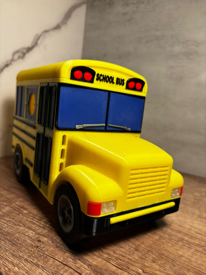 Vogelhaus Schulbus aus 3D Druck | School Bus Vogelhaus | Wetterfeste Gartendeko | Bus Deko | Vogelhaus Outdoor | 24 cm