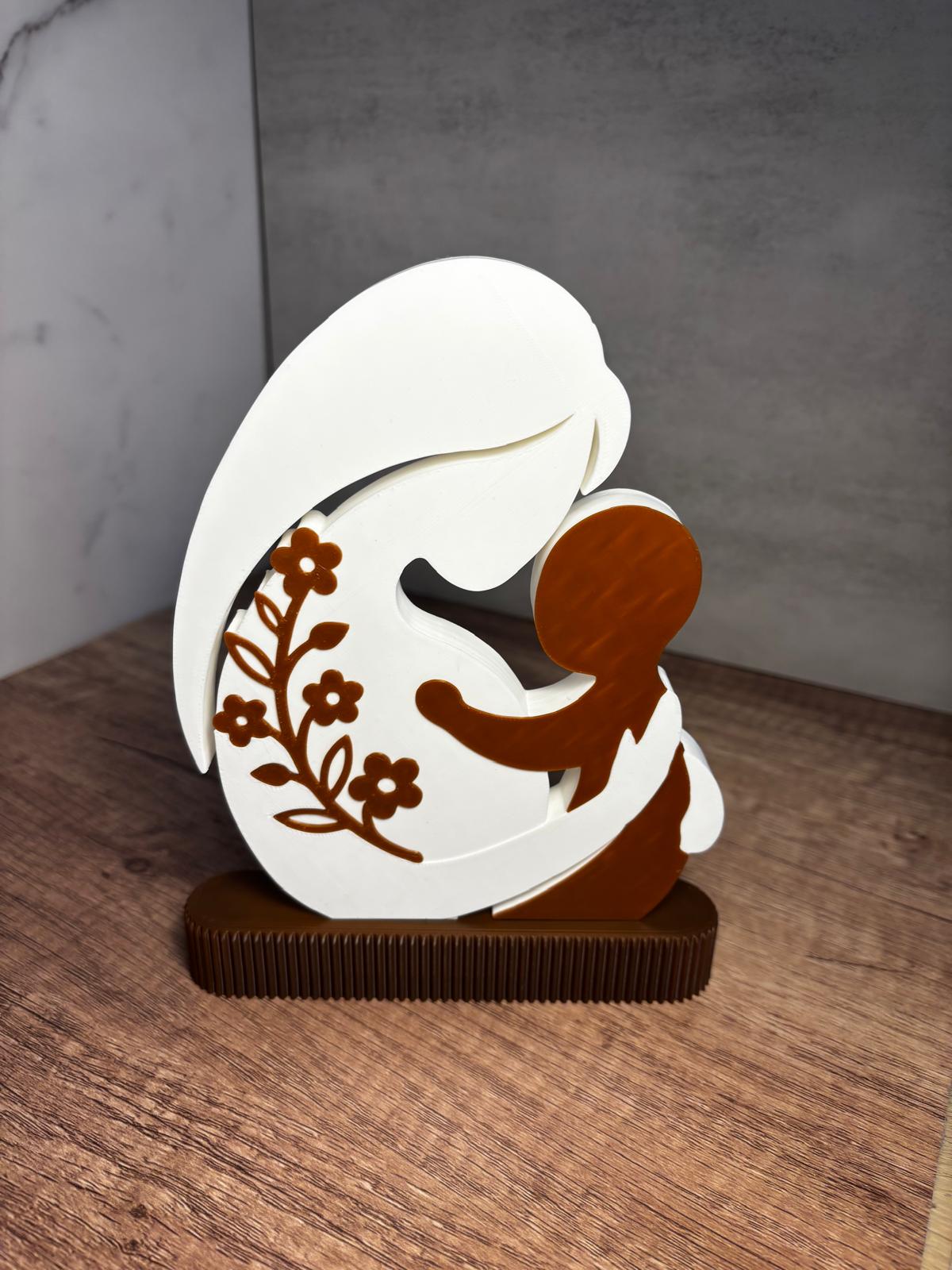 Mutter Kind Figur Deko | Geschenk für Mama | Muttertag Geschenk | Baby Geschenk | 3D Druck Deko | personalisierte Farbe möglich