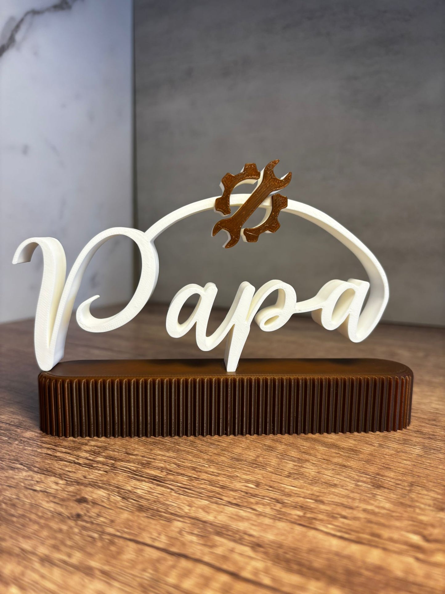Papa Schild personalisiert | Geschenk für Papa | Vatertag Geschenk | 3D Druck Deko mit Werkzeug | Wunschfarbe | Geschenkidee Papa