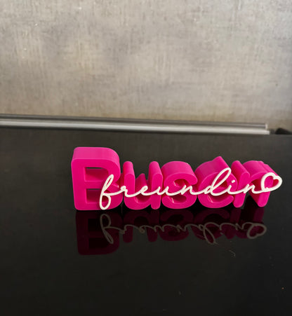 Deko Schriftzug „Busenfreundin“ – Geschenk für beste Freundin | 3D Druck | Wunschfarbe