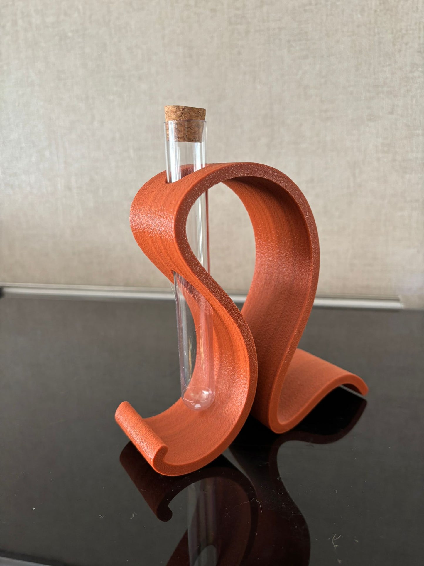 Reagenzglas Vase modern – 3D-gedruckter Trockenblumenhalter | Wunschfarbe | Deko