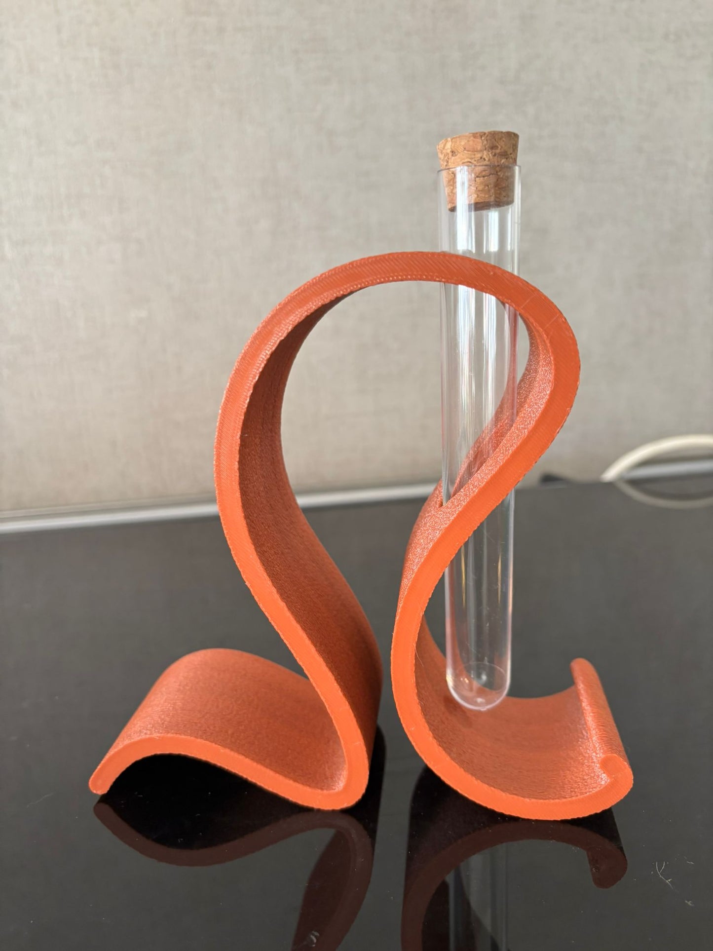 Reagenzglas Vase modern – 3D-gedruckter Trockenblumenhalter | Wunschfarbe | Deko