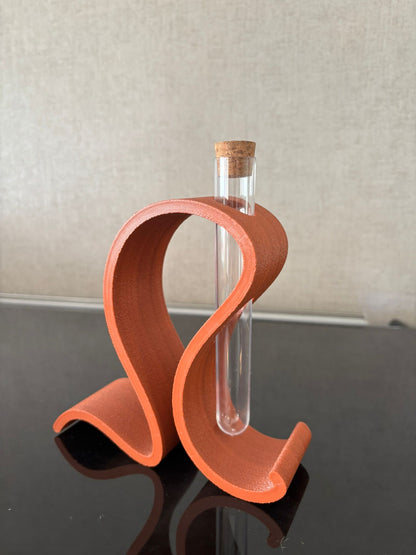 Reagenzglas Vase modern – 3D-gedruckter Trockenblumenhalter | Wunschfarbe | Deko