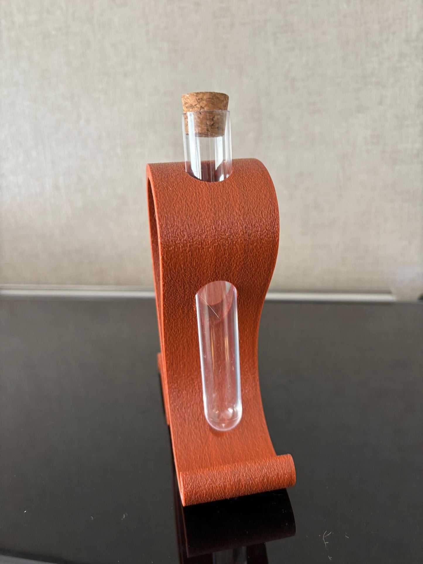 Reagenzglas Vase modern – 3D-gedruckter Trockenblumenhalter | Wunschfarbe | Deko