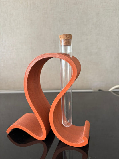 Reagenzglas Vase modern – 3D-gedruckter Trockenblumenhalter | Wunschfarbe | Deko