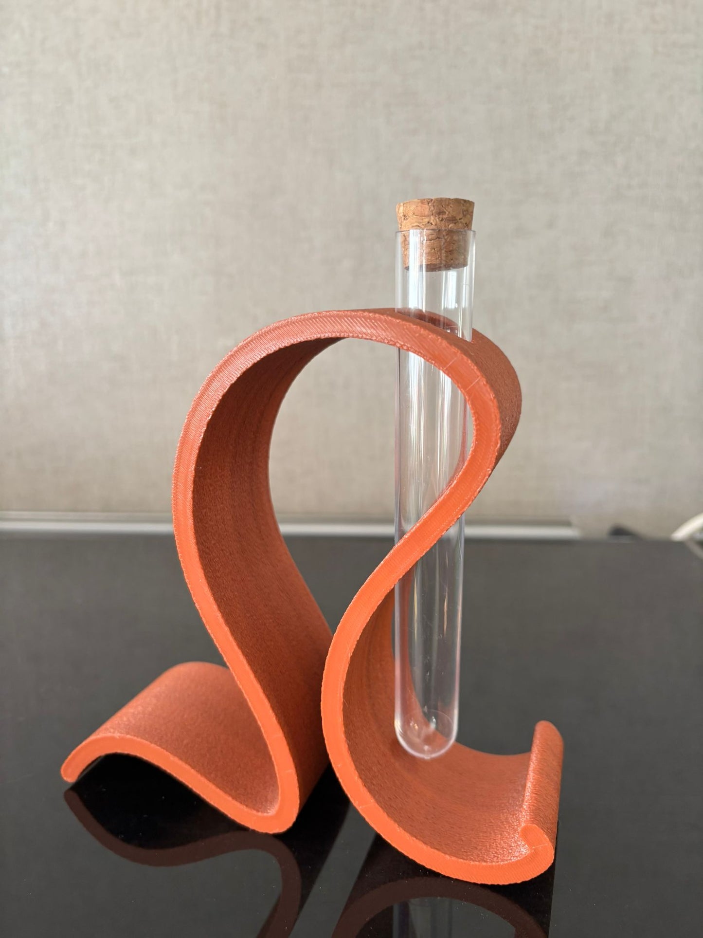 Reagenzglas Vase modern – 3D-gedruckter Trockenblumenhalter | Wunschfarbe | Deko
