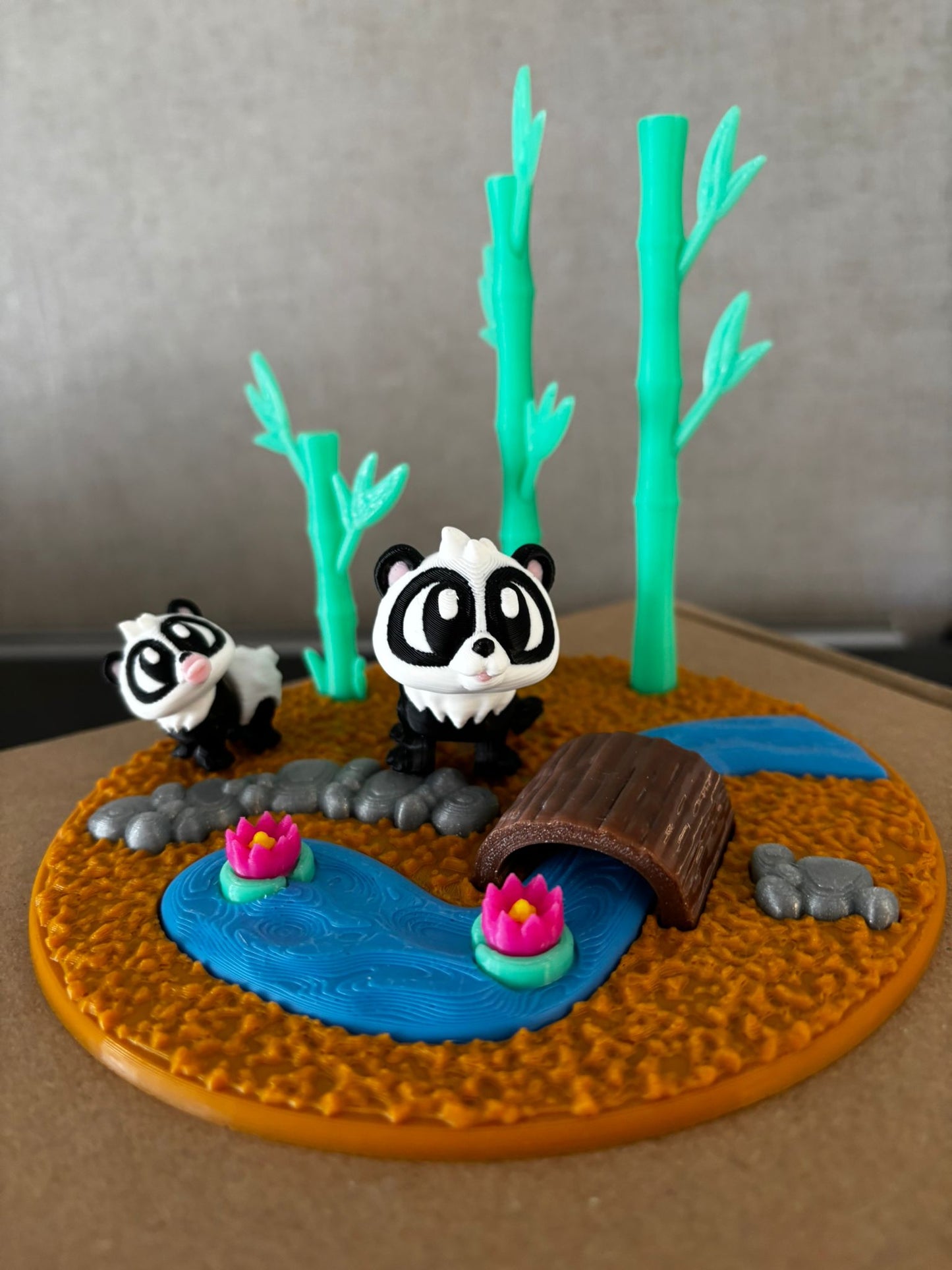Panda Deko Set & Schlüsselanhänger – süße Panda Figuren | 3D Druck