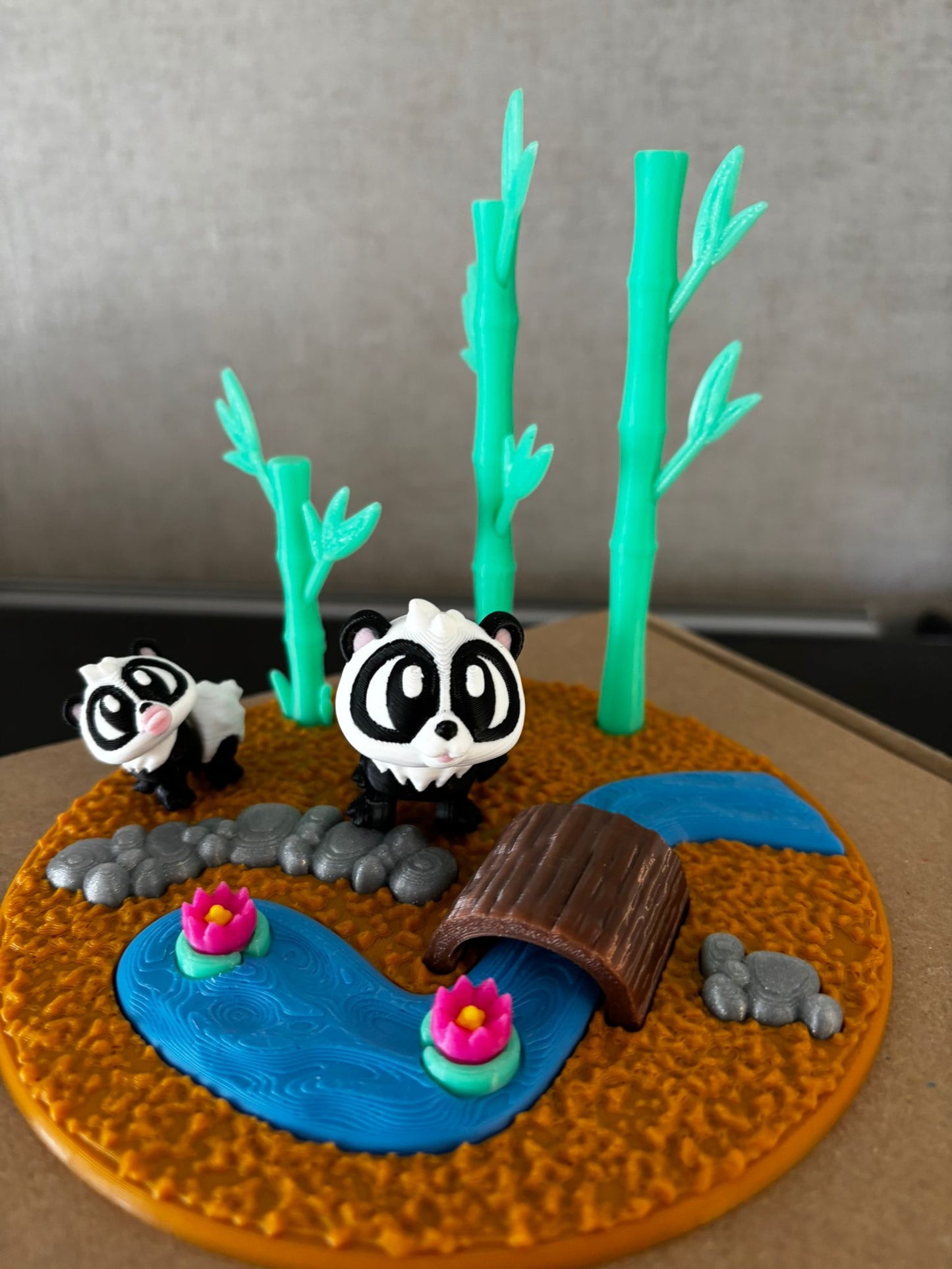 Panda Deko Set & Schlüsselanhänger – süße Panda Figuren | 3D Druck