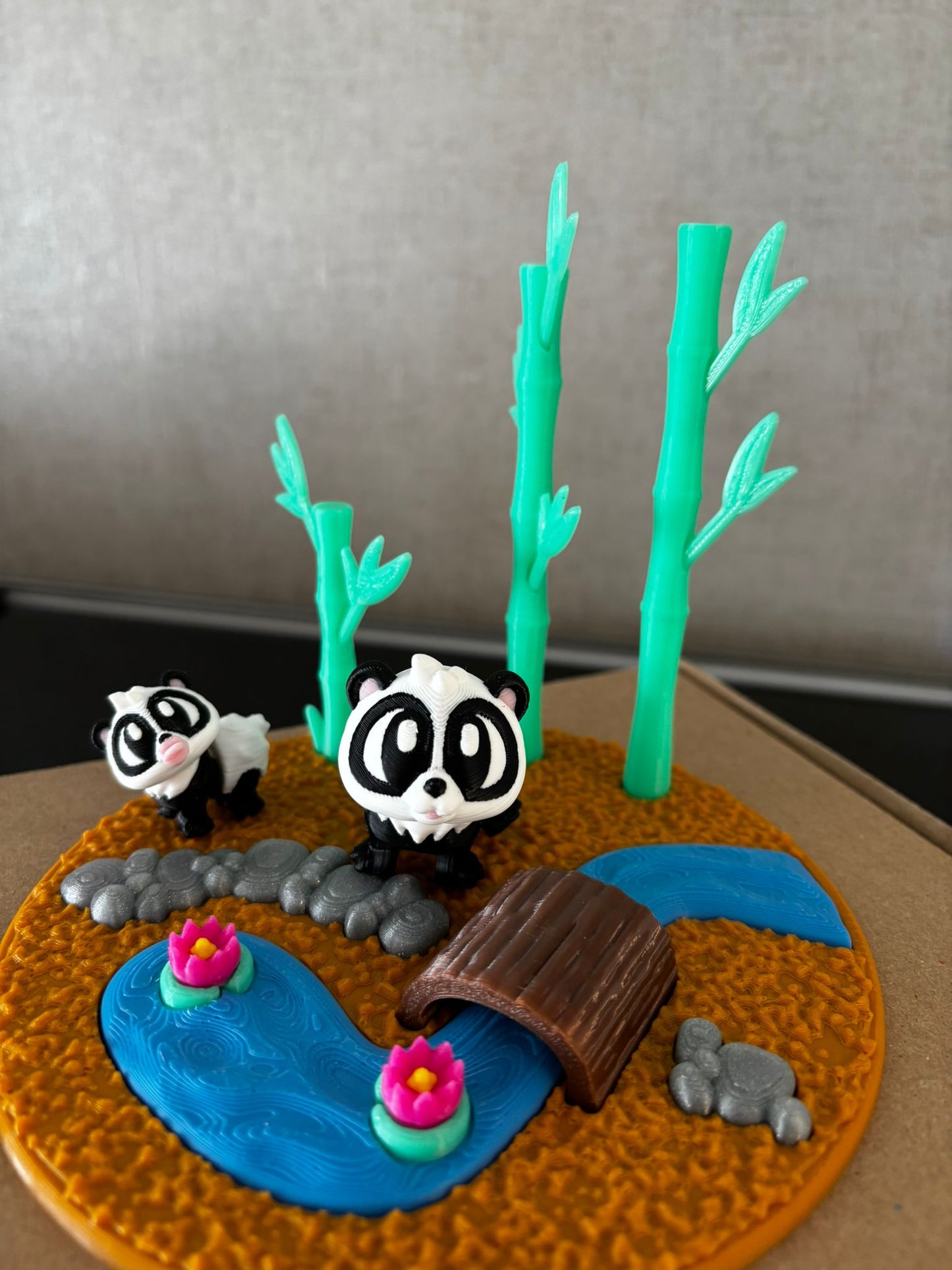 Panda Deko Set & Schlüsselanhänger – süße Panda Figuren | 3D Druck
