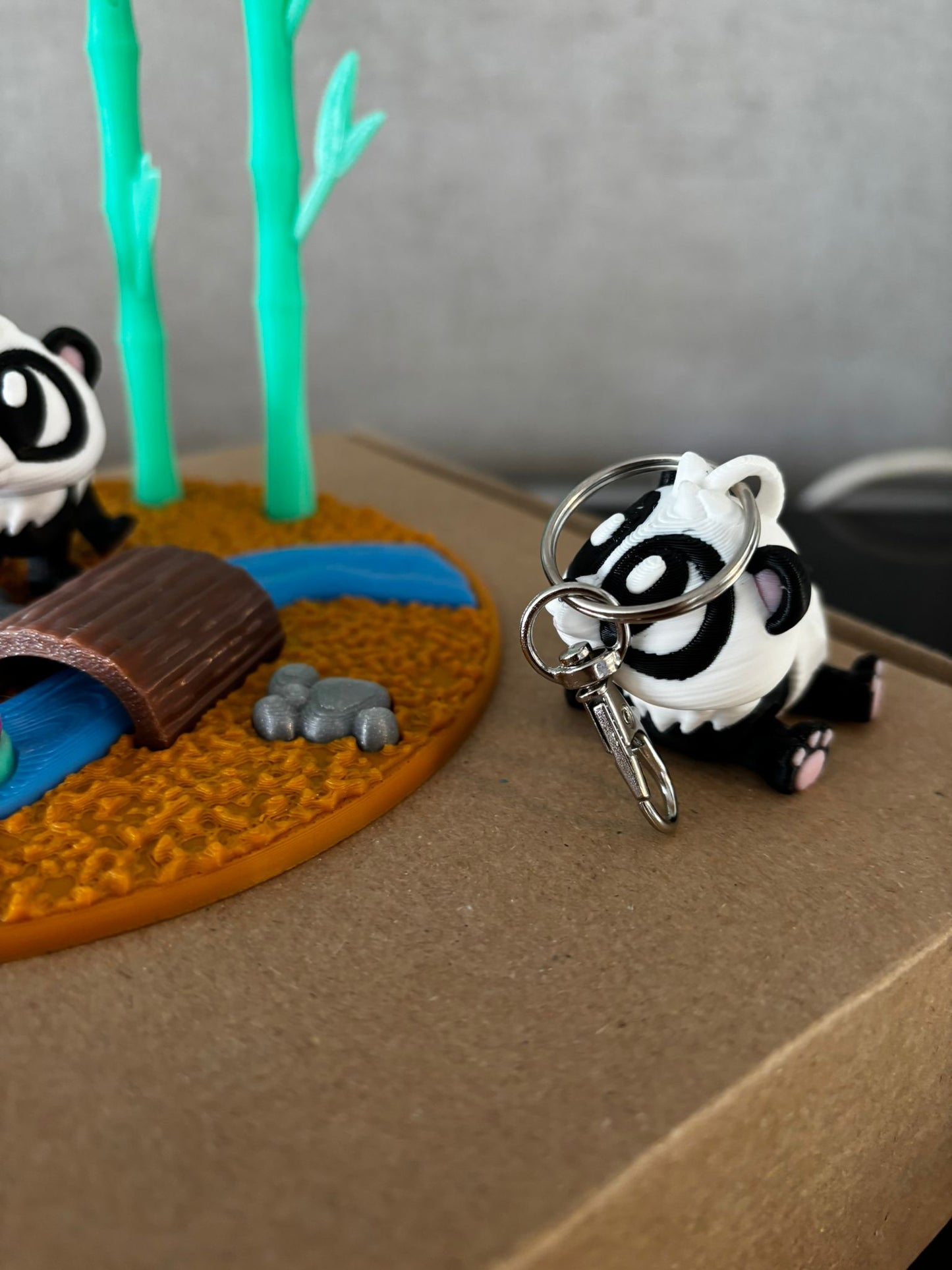 Panda Deko Set & Schlüsselanhänger – süße Panda Figuren | 3D Druck
