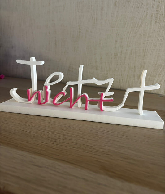 3D Schriftzug „Jetzt nicht“ – Lustige Deko in Wunschfarbe | Handmade
