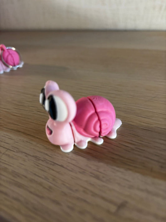 Süße Flexi-Schnecke – bewegliche 3D-Druck Figur | Deko oder Schlüsselanhänger | ca. 4,5 × 3,4 cm
