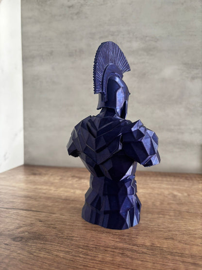 Spartanischer Krieger Büste – 3D gedruckte Figur – Spartan Warrior – Wunschfarbe – 17 cm