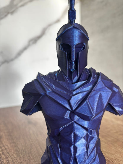 Spartanischer Krieger Büste – 3D gedruckte Figur – Spartan Warrior – Wunschfarbe – 17 cm